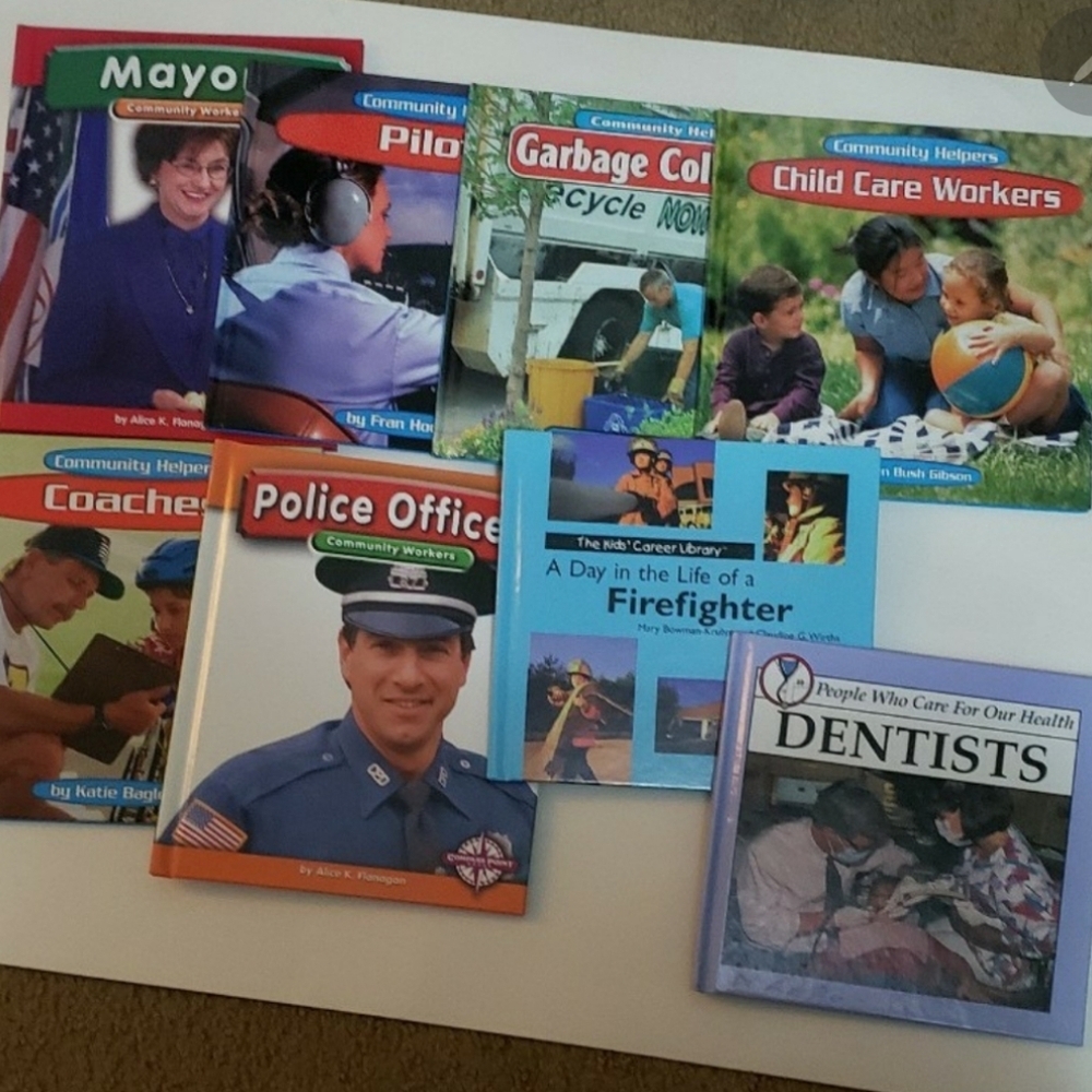 Lot of 8 Community Helpers Children’s Books - Educational Career Library